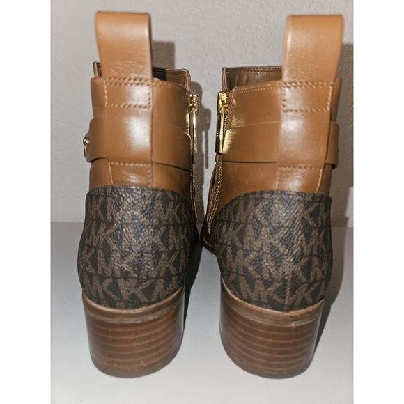 Michael Kors Kincaid Leather Ankle Boot 7M Tan Zipper - Picture 9 of 12